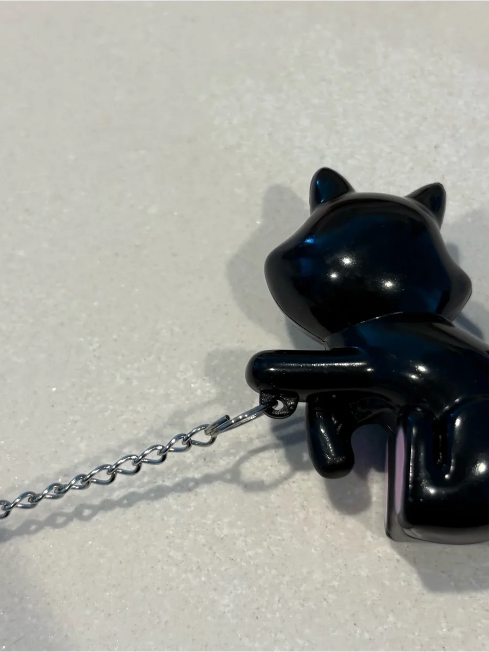 Black Cat Tea Strainer with Silver Fish for tea leaves